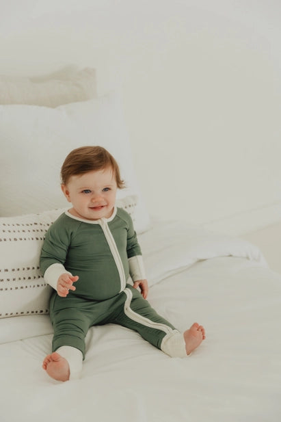 Bamboo Romper- Pine