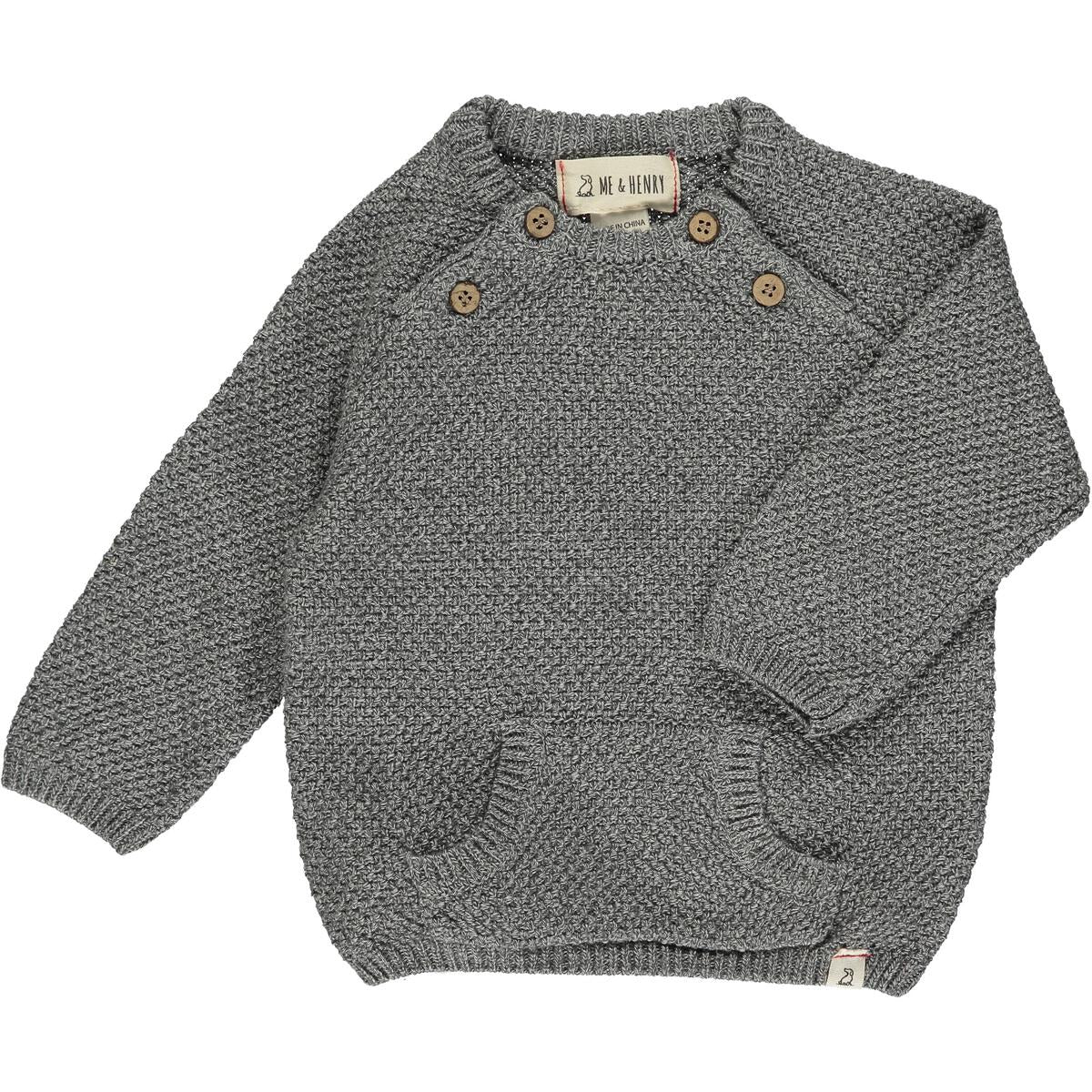 Heathered Grey Sweater- Baby