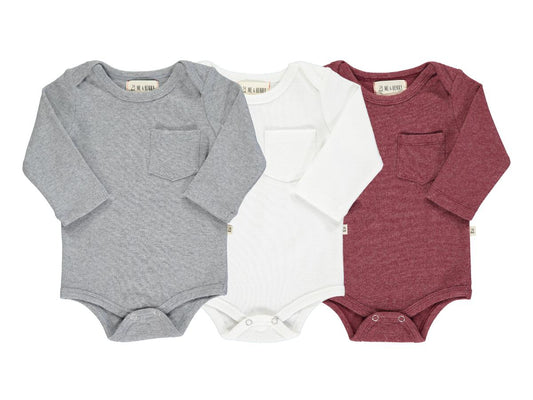 Brushed Cotton Onesies- 3 Colors