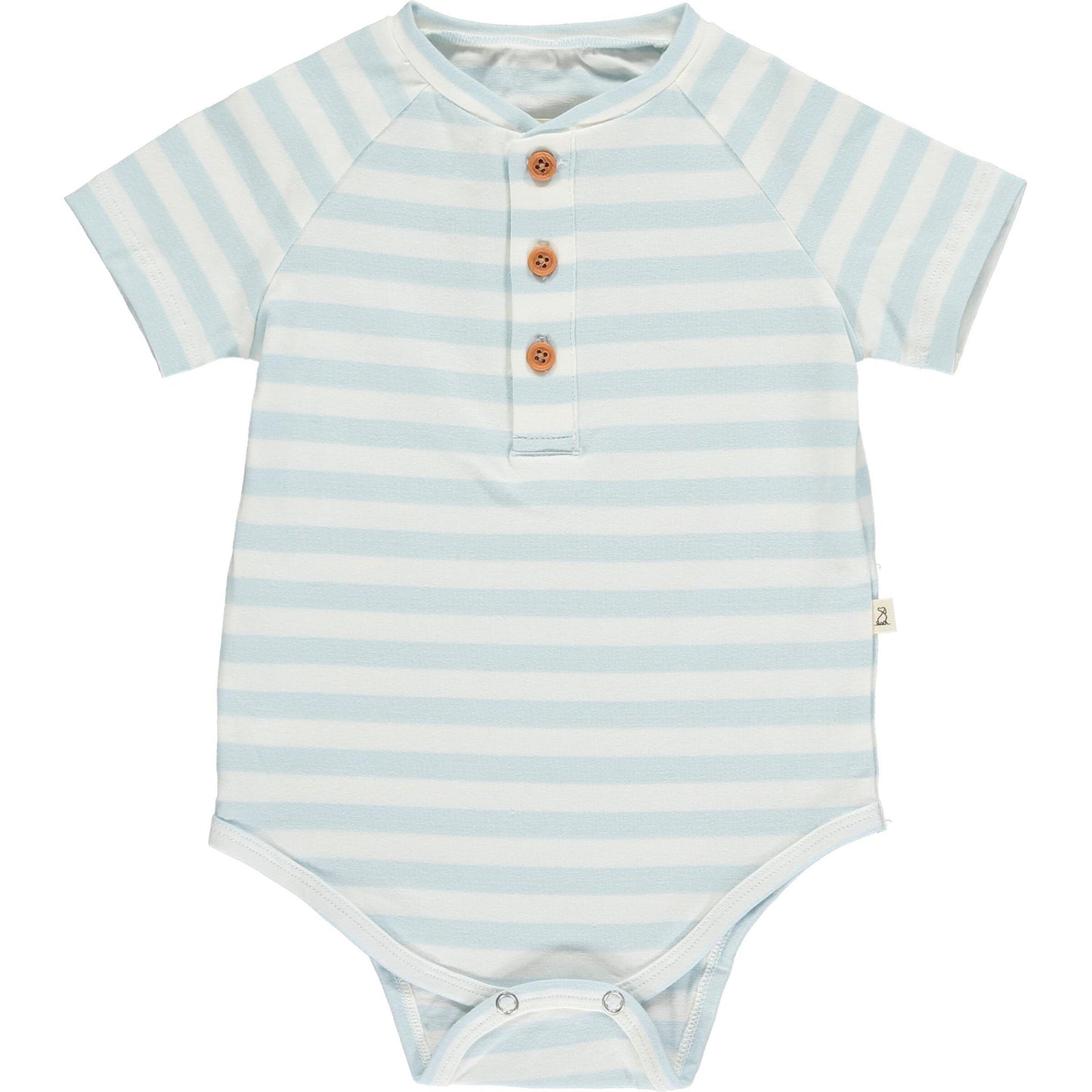 Raglan Henley Onesie- Striped