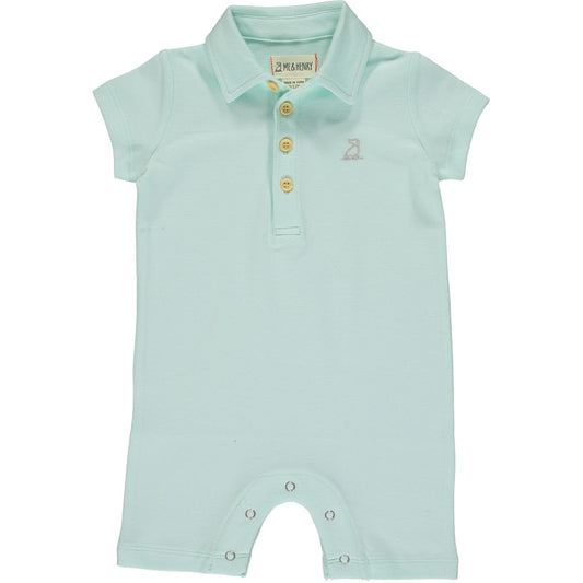 Drift Polo Romper- Mint