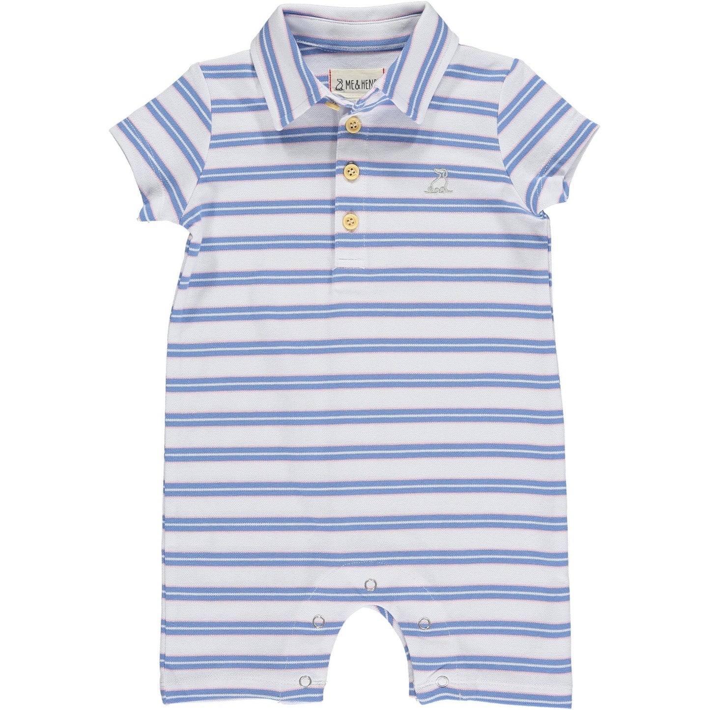 Drift Polo Romper- Striped