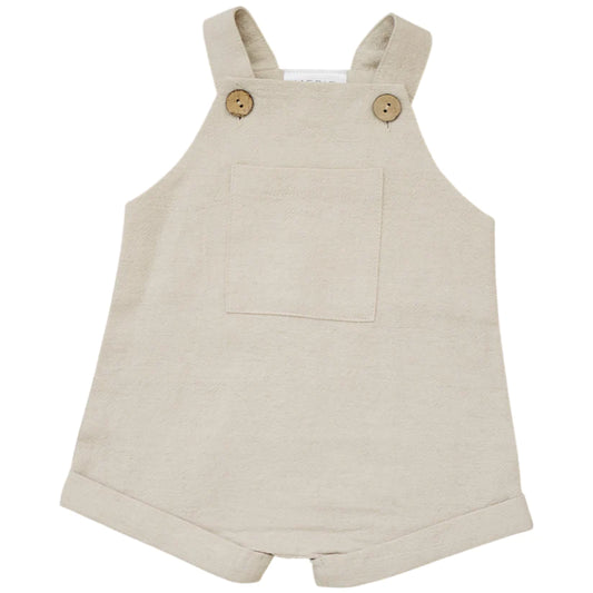 Oatmeal Linen Overalls