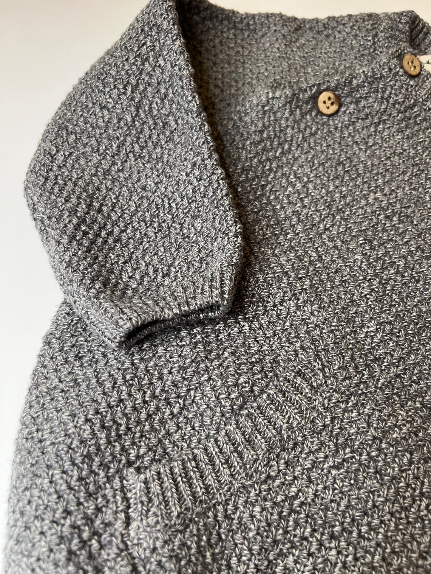 Heathered Grey Sweater- Baby