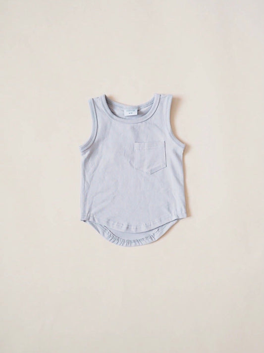 Pocket Tank Top- Mist