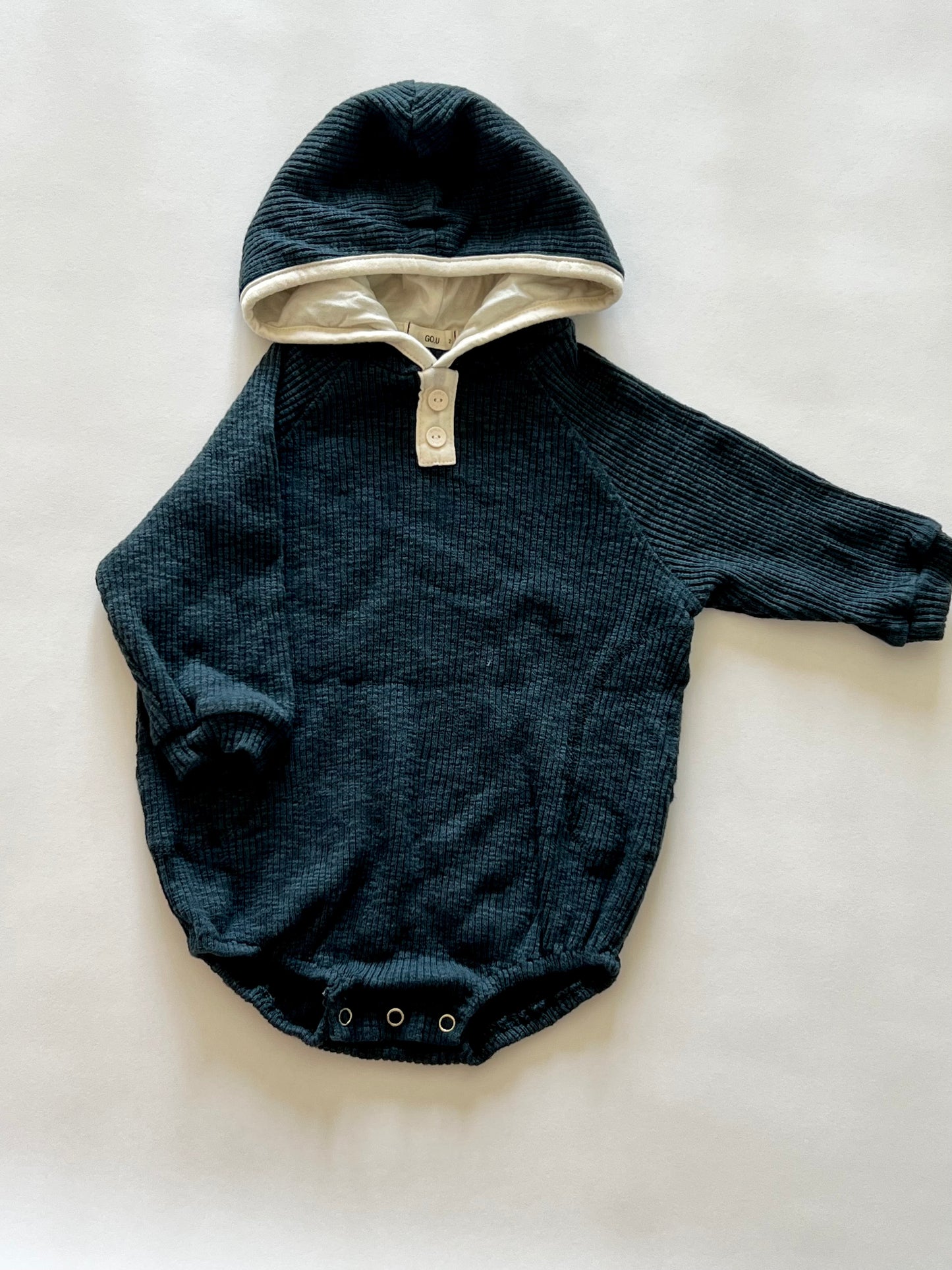 Hooded Navy Bodysuit