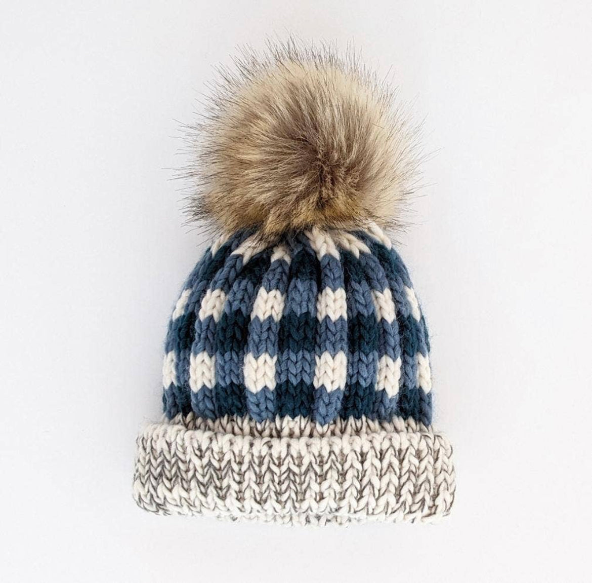 Buffalo Check Pom Pom Beanie